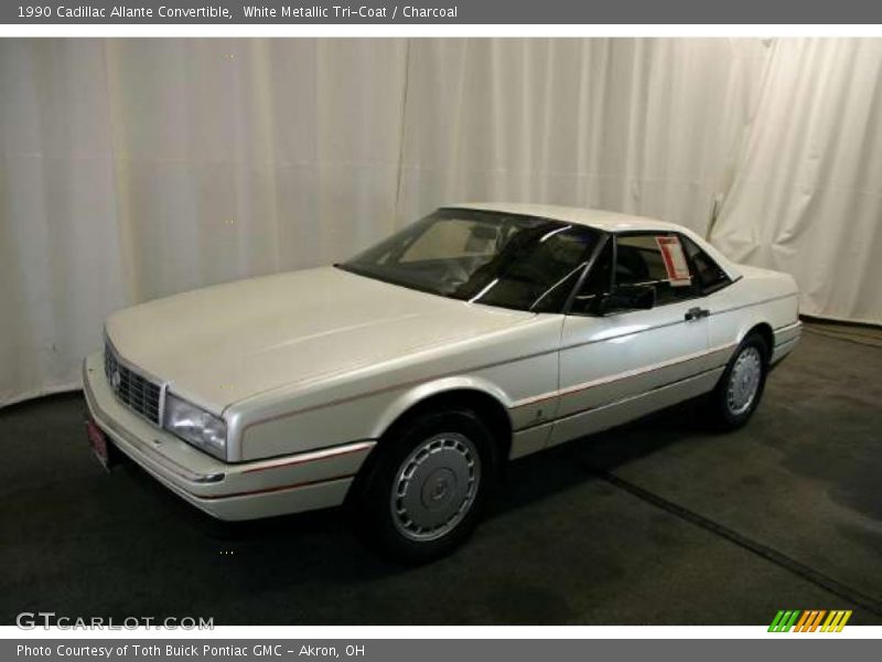 White Metallic Tri-Coat / Charcoal 1990 Cadillac Allante Convertible