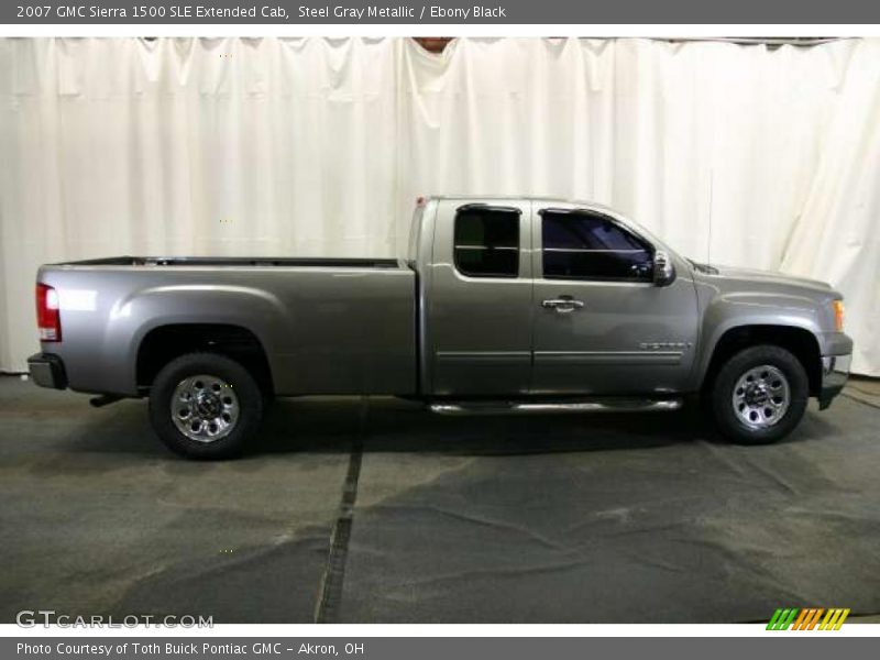Steel Gray Metallic / Ebony Black 2007 GMC Sierra 1500 SLE Extended Cab