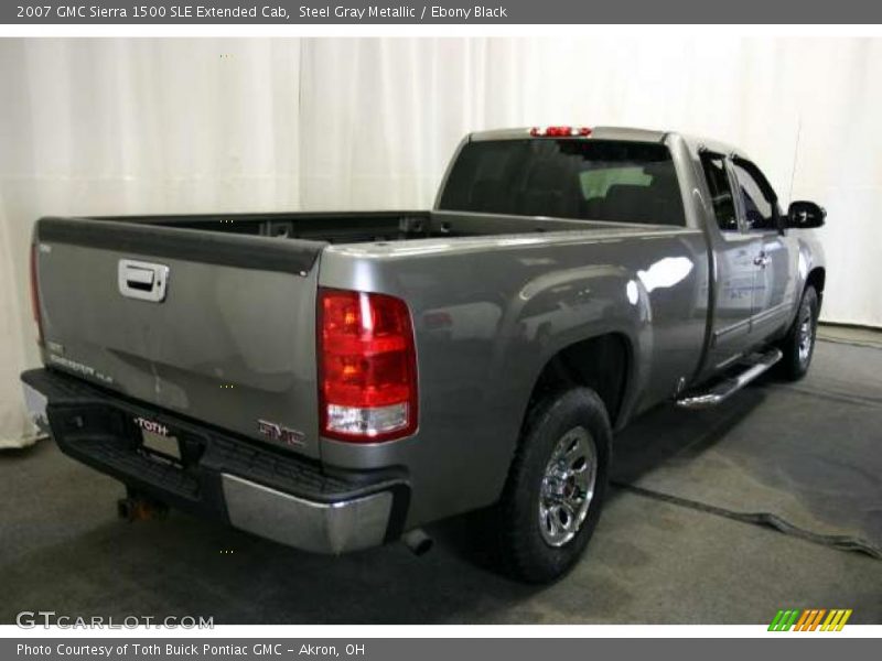 Steel Gray Metallic / Ebony Black 2007 GMC Sierra 1500 SLE Extended Cab
