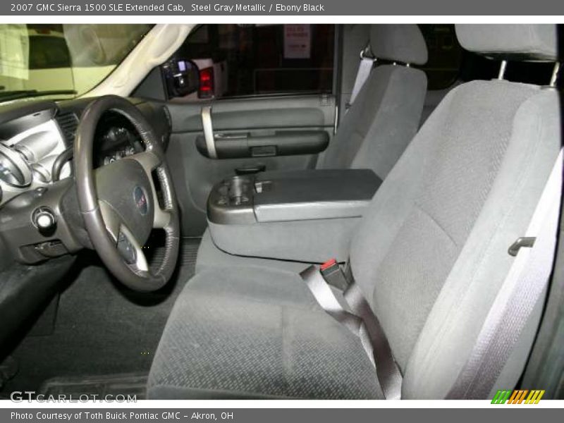 Steel Gray Metallic / Ebony Black 2007 GMC Sierra 1500 SLE Extended Cab