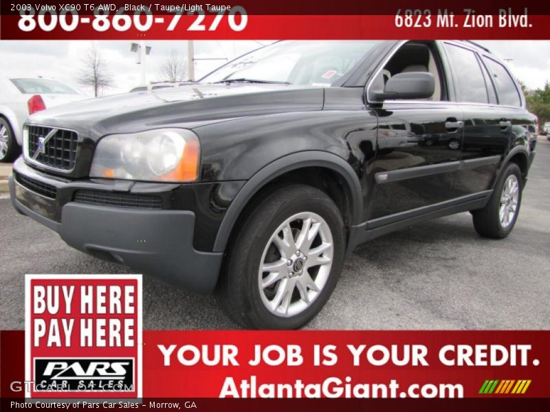 Black / Taupe/Light Taupe 2003 Volvo XC90 T6 AWD