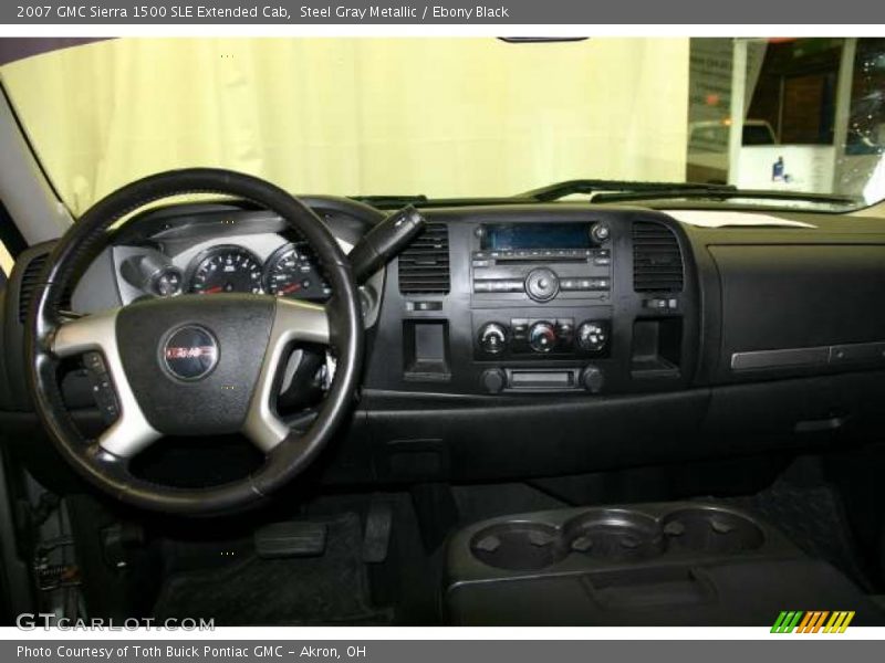 Steel Gray Metallic / Ebony Black 2007 GMC Sierra 1500 SLE Extended Cab