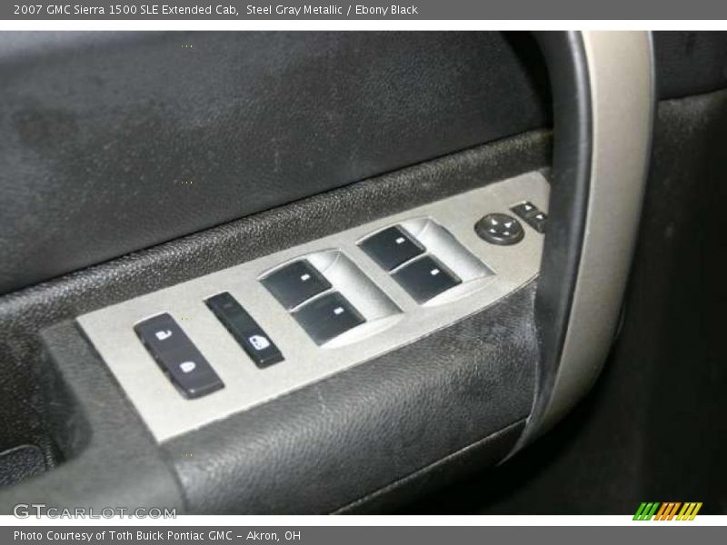 Steel Gray Metallic / Ebony Black 2007 GMC Sierra 1500 SLE Extended Cab