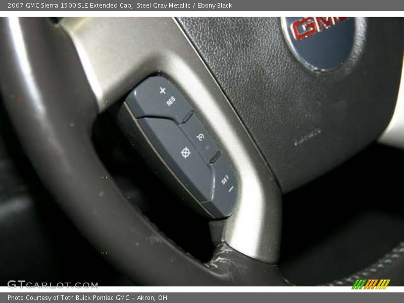 Steel Gray Metallic / Ebony Black 2007 GMC Sierra 1500 SLE Extended Cab