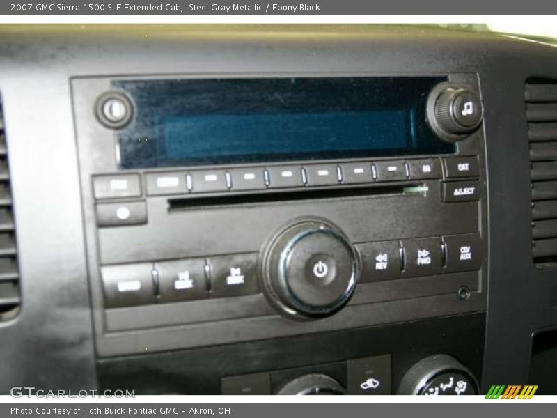 Steel Gray Metallic / Ebony Black 2007 GMC Sierra 1500 SLE Extended Cab