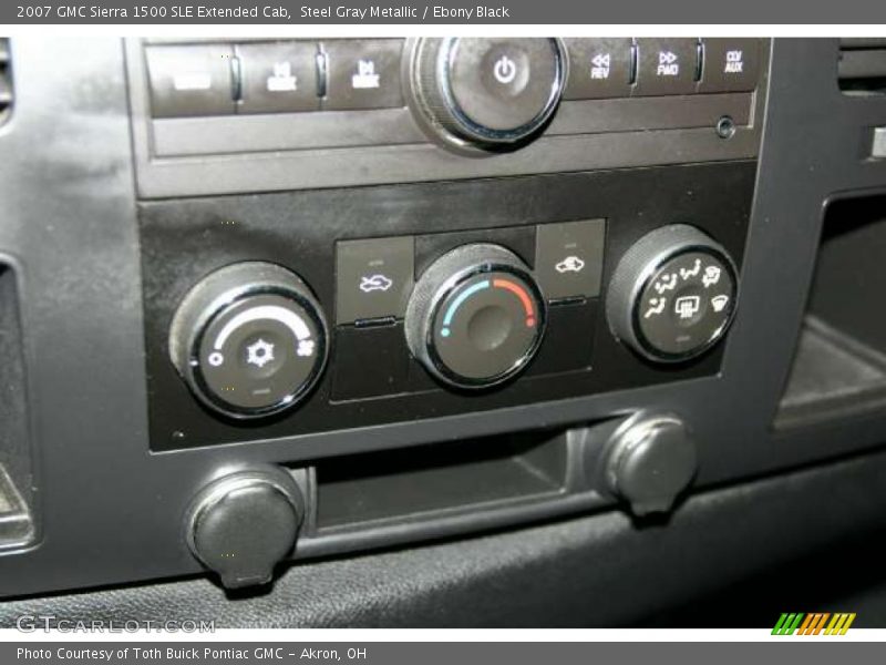 Steel Gray Metallic / Ebony Black 2007 GMC Sierra 1500 SLE Extended Cab