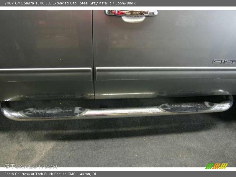 Steel Gray Metallic / Ebony Black 2007 GMC Sierra 1500 SLE Extended Cab