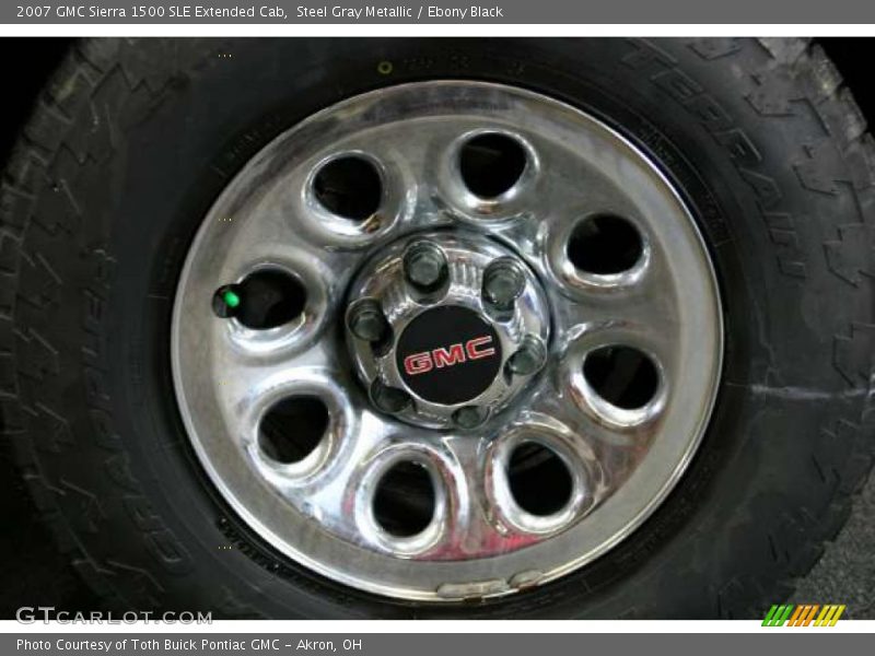 Steel Gray Metallic / Ebony Black 2007 GMC Sierra 1500 SLE Extended Cab