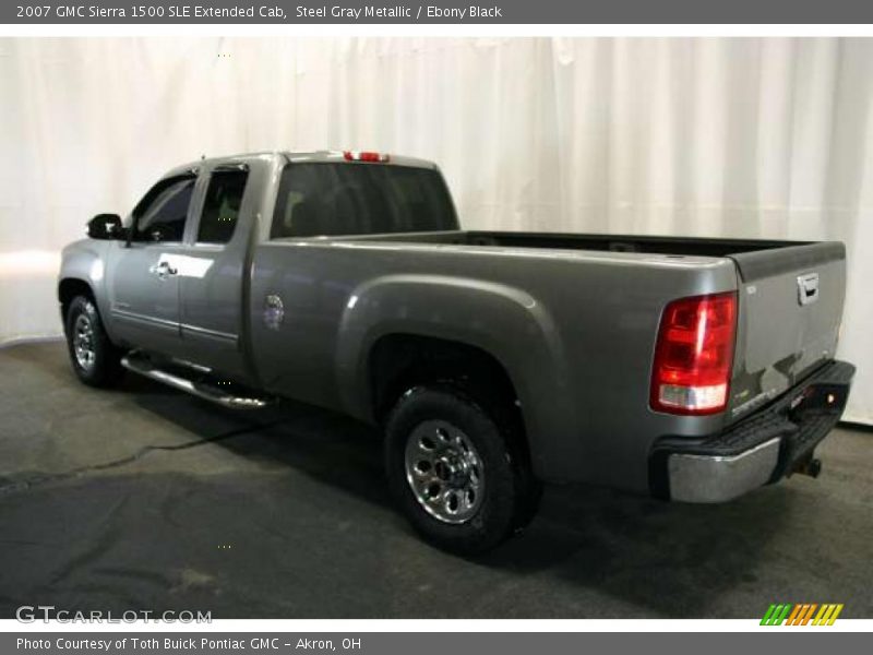 Steel Gray Metallic / Ebony Black 2007 GMC Sierra 1500 SLE Extended Cab