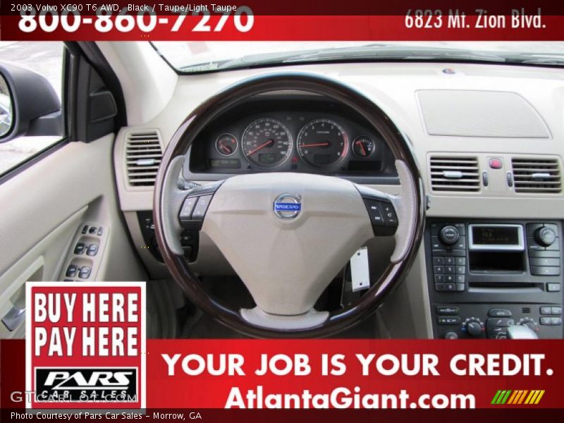 Black / Taupe/Light Taupe 2003 Volvo XC90 T6 AWD