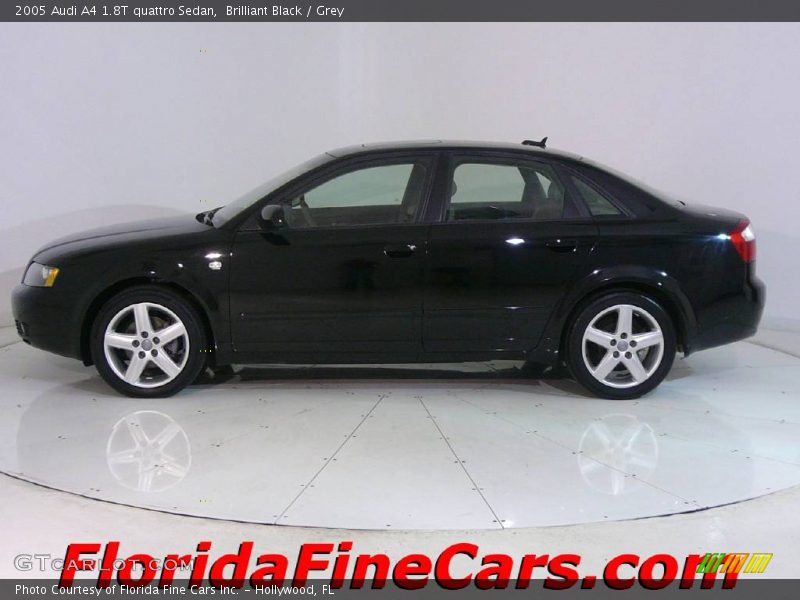 Brilliant Black / Grey 2005 Audi A4 1.8T quattro Sedan