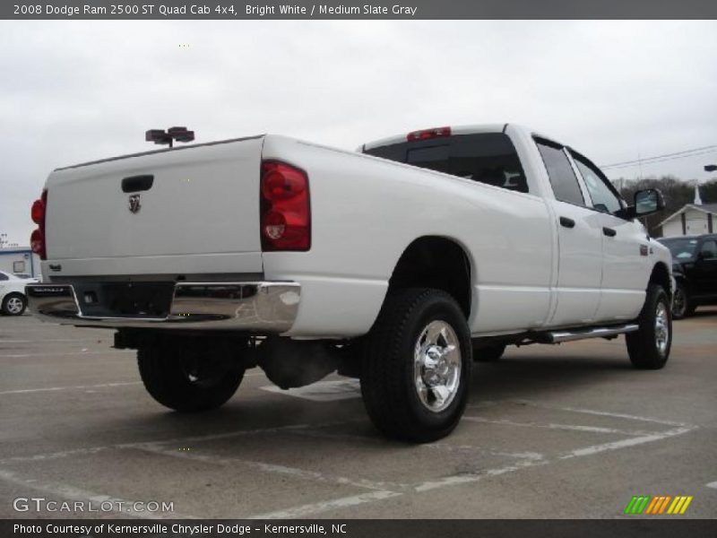 Bright White / Medium Slate Gray 2008 Dodge Ram 2500 ST Quad Cab 4x4