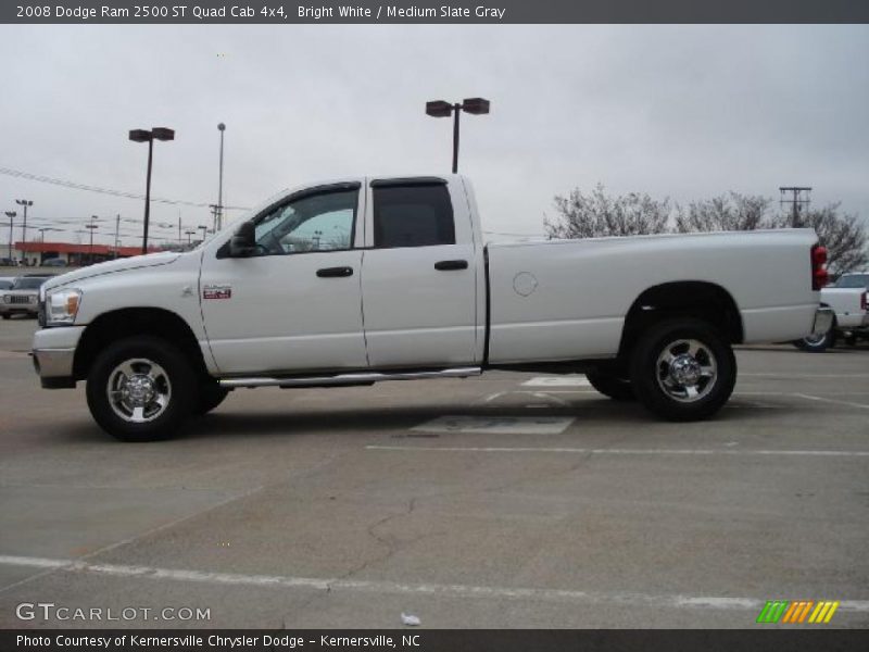 Bright White / Medium Slate Gray 2008 Dodge Ram 2500 ST Quad Cab 4x4