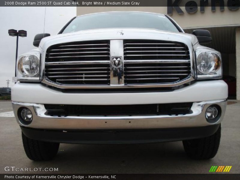 Bright White / Medium Slate Gray 2008 Dodge Ram 2500 ST Quad Cab 4x4