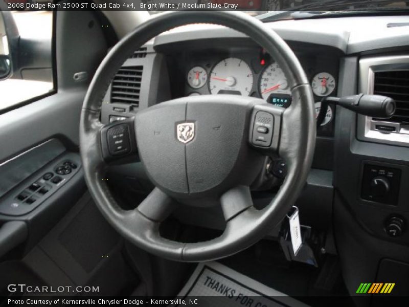 Bright White / Medium Slate Gray 2008 Dodge Ram 2500 ST Quad Cab 4x4