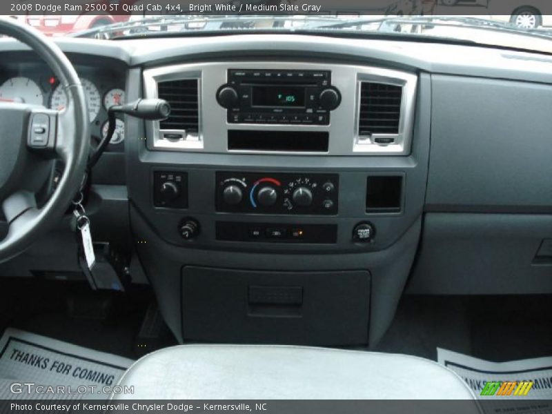 Bright White / Medium Slate Gray 2008 Dodge Ram 2500 ST Quad Cab 4x4