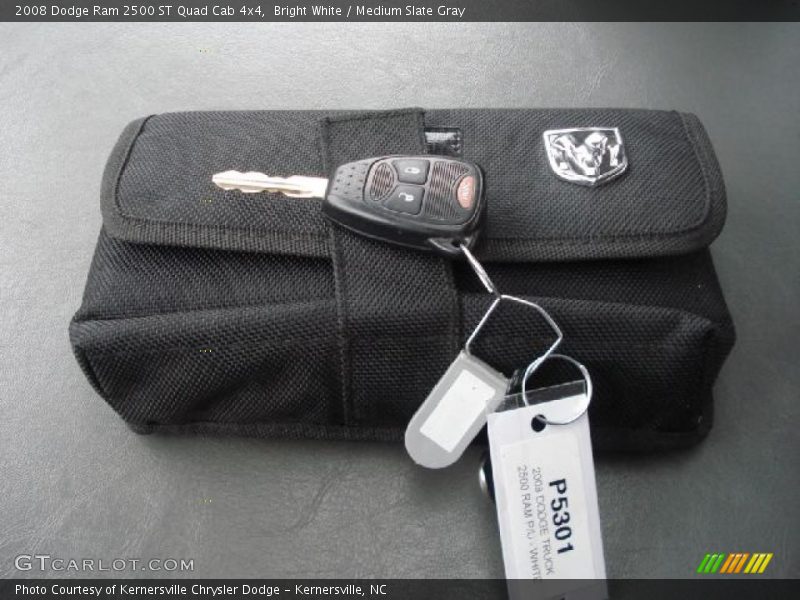 Bright White / Medium Slate Gray 2008 Dodge Ram 2500 ST Quad Cab 4x4