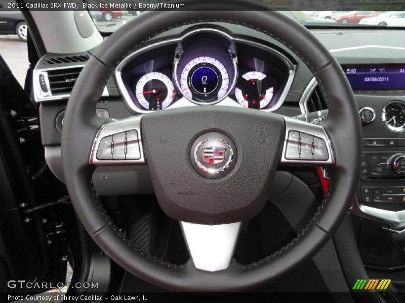 Black Ice Metallic / Ebony/Titanium 2011 Cadillac SRX FWD