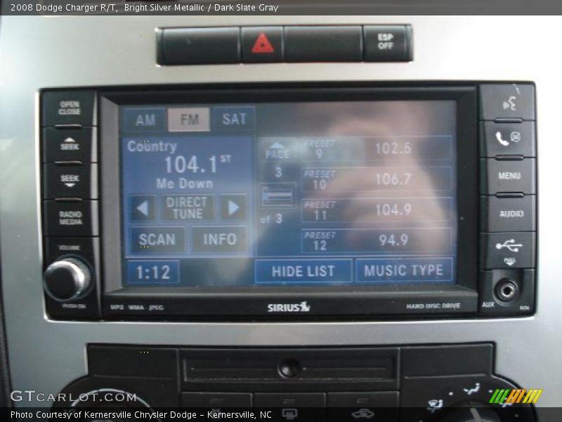 Bright Silver Metallic / Dark Slate Gray 2008 Dodge Charger R/T