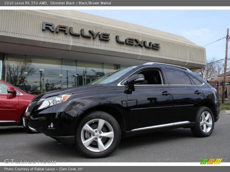 Obsidian Black / Black/Brown Walnut 2010 Lexus RX 350 AWD