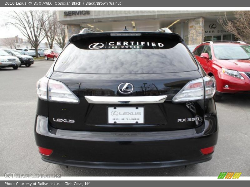 Obsidian Black / Black/Brown Walnut 2010 Lexus RX 350 AWD