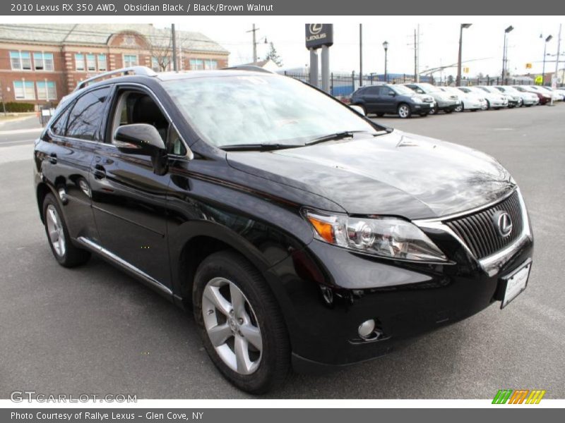 Obsidian Black / Black/Brown Walnut 2010 Lexus RX 350 AWD