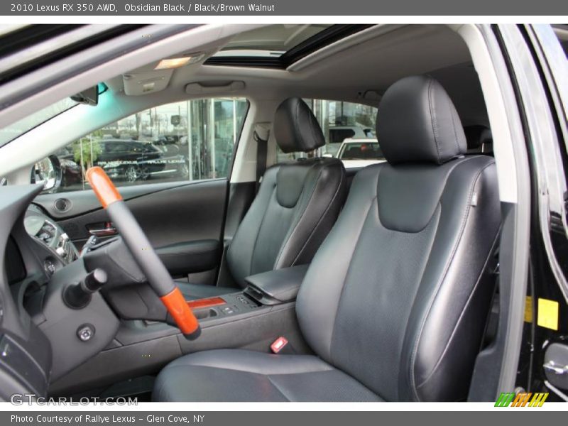 Obsidian Black / Black/Brown Walnut 2010 Lexus RX 350 AWD
