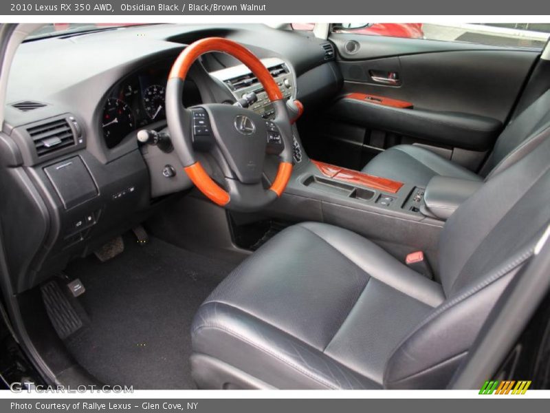 Obsidian Black / Black/Brown Walnut 2010 Lexus RX 350 AWD