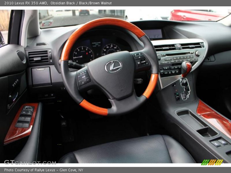 Obsidian Black / Black/Brown Walnut 2010 Lexus RX 350 AWD