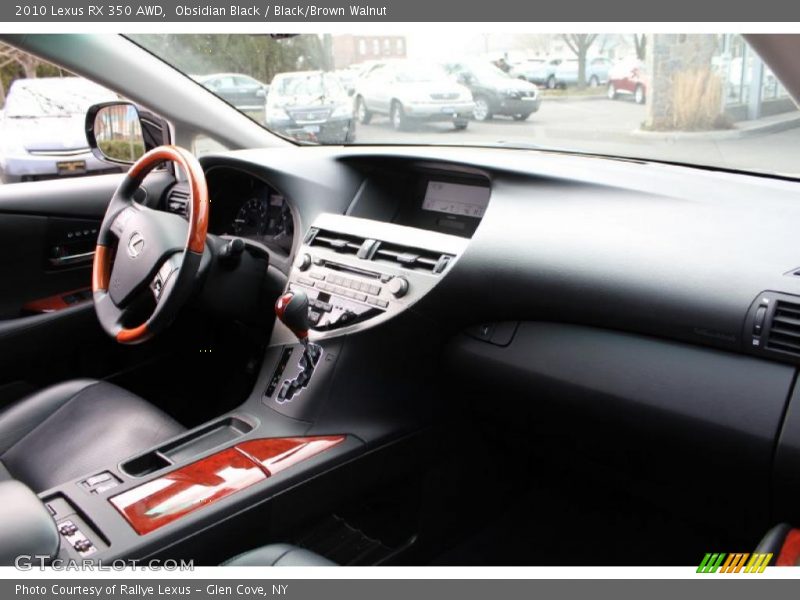 Obsidian Black / Black/Brown Walnut 2010 Lexus RX 350 AWD