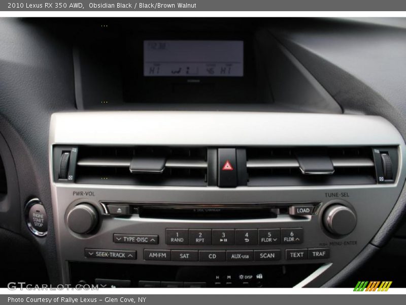 Obsidian Black / Black/Brown Walnut 2010 Lexus RX 350 AWD