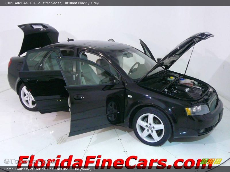 Brilliant Black / Grey 2005 Audi A4 1.8T quattro Sedan