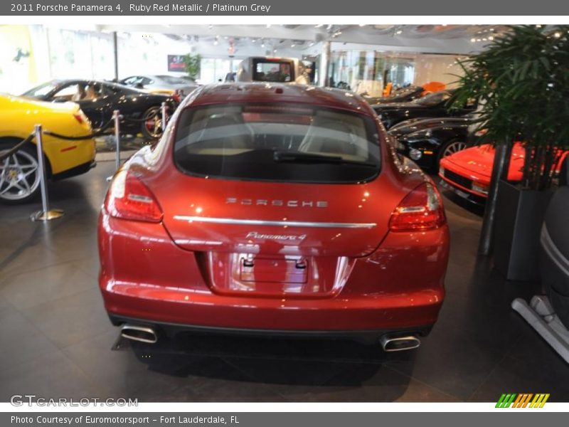 Ruby Red Metallic / Platinum Grey 2011 Porsche Panamera 4