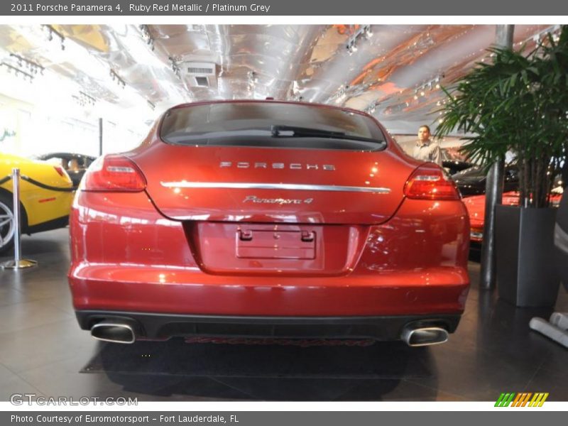 Ruby Red Metallic / Platinum Grey 2011 Porsche Panamera 4