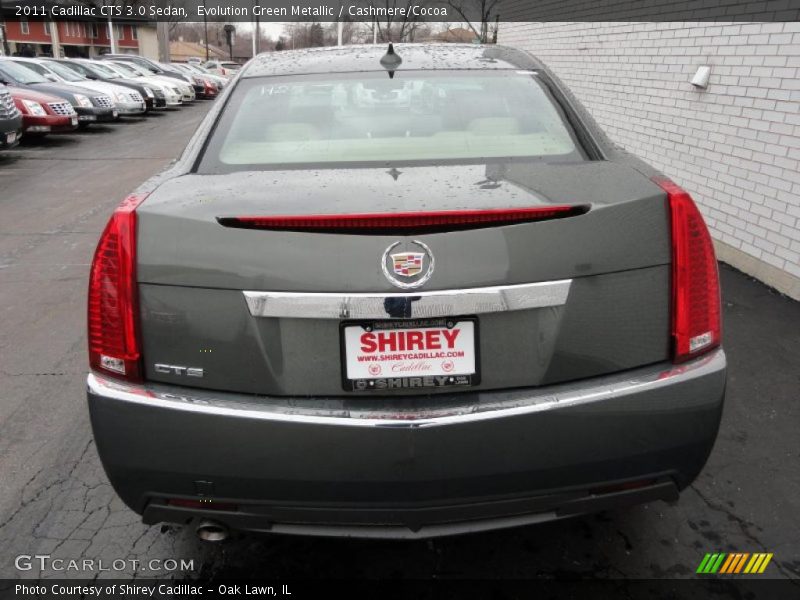 Evolution Green Metallic / Cashmere/Cocoa 2011 Cadillac CTS 3.0 Sedan