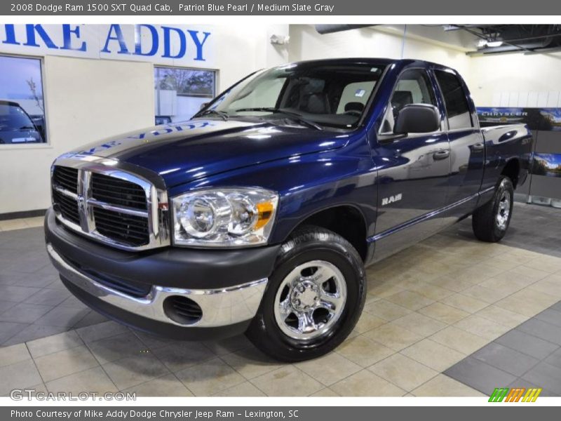 Patriot Blue Pearl / Medium Slate Gray 2008 Dodge Ram 1500 SXT Quad Cab