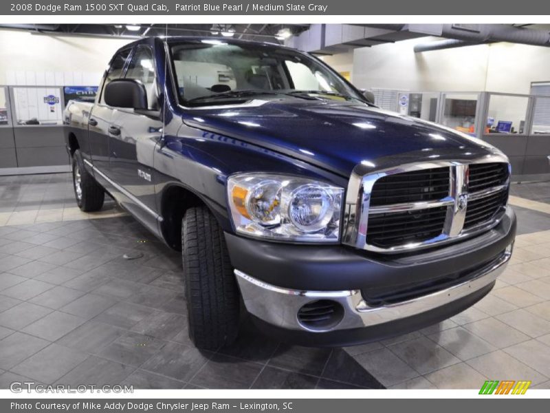 Patriot Blue Pearl / Medium Slate Gray 2008 Dodge Ram 1500 SXT Quad Cab