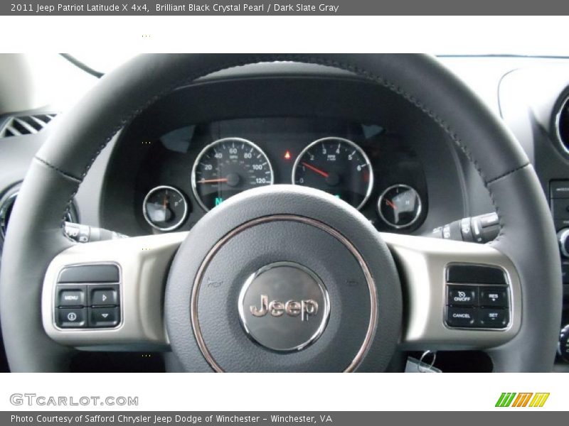 Brilliant Black Crystal Pearl / Dark Slate Gray 2011 Jeep Patriot Latitude X 4x4