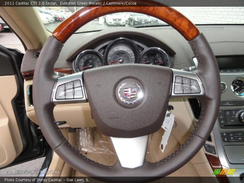 Evolution Green Metallic / Cashmere/Cocoa 2011 Cadillac CTS 3.0 Sedan