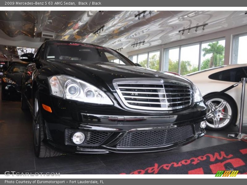 Black / Black 2009 Mercedes-Benz S 63 AMG Sedan