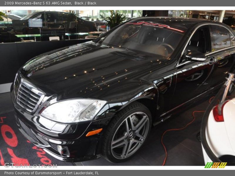 Black / Black 2009 Mercedes-Benz S 63 AMG Sedan