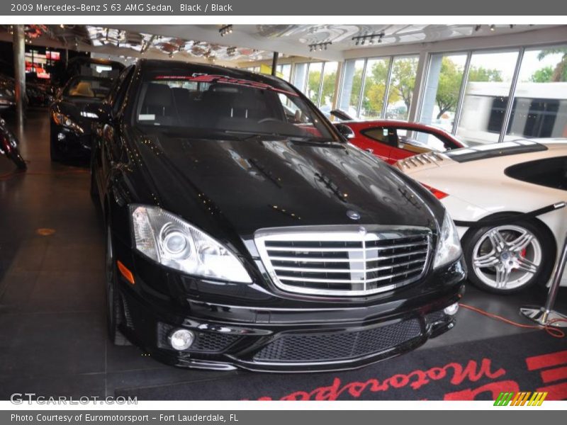 Black / Black 2009 Mercedes-Benz S 63 AMG Sedan