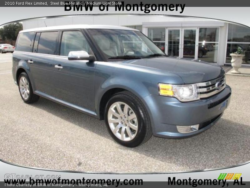Steel Blue Metallic / Medium Light Stone 2010 Ford Flex Limited