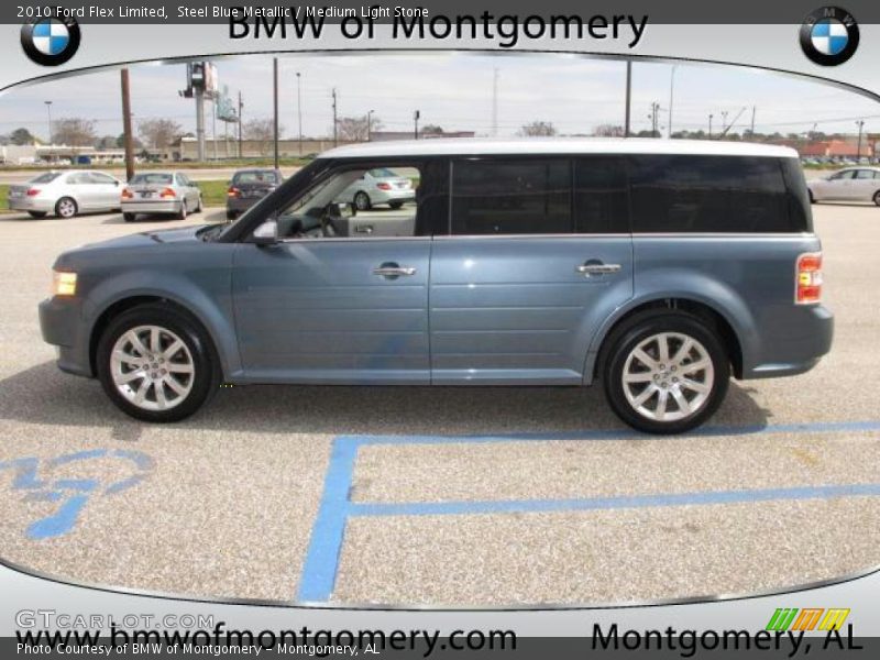 Steel Blue Metallic / Medium Light Stone 2010 Ford Flex Limited