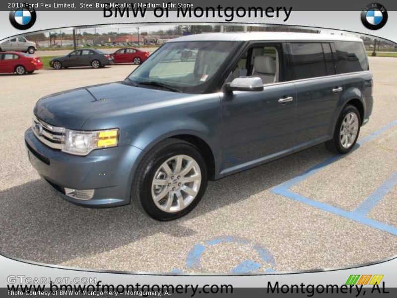 Steel Blue Metallic / Medium Light Stone 2010 Ford Flex Limited