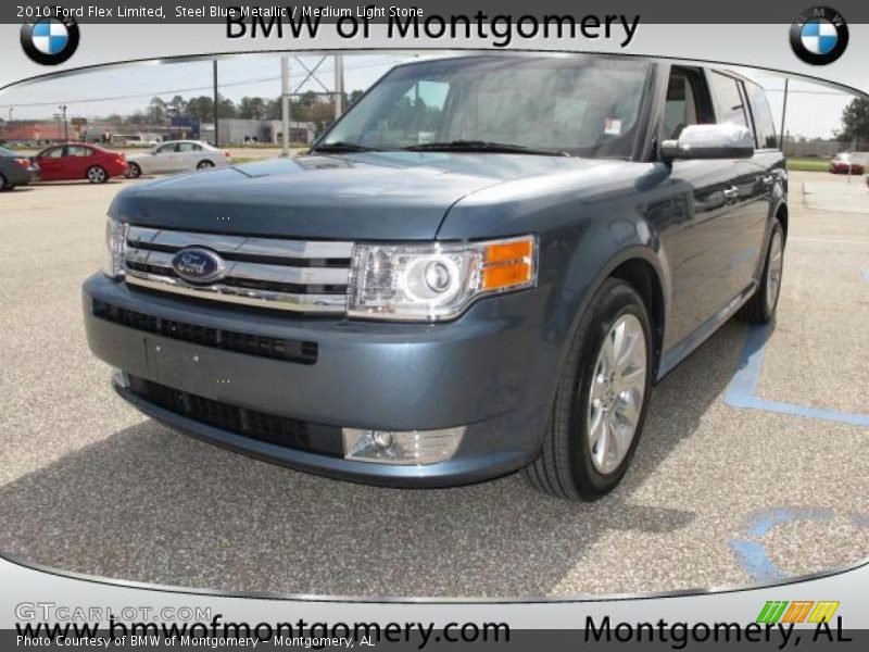 Steel Blue Metallic / Medium Light Stone 2010 Ford Flex Limited