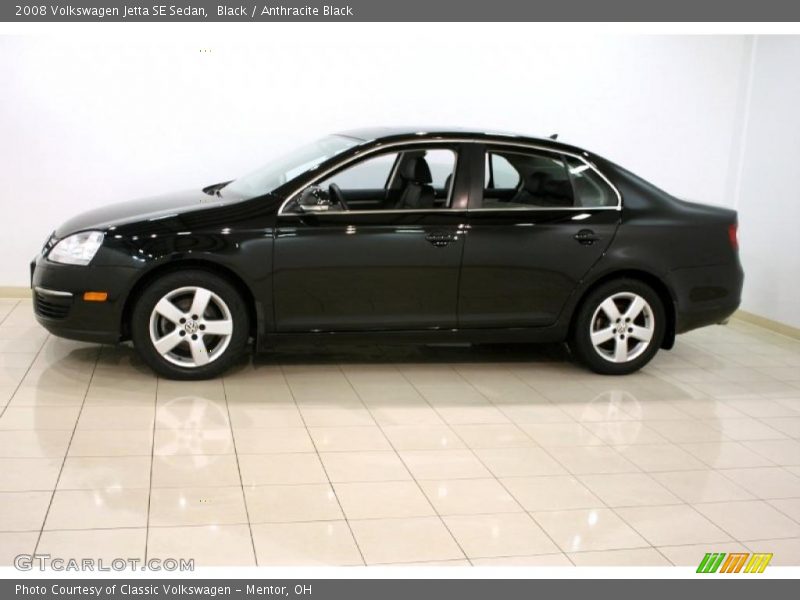Black / Anthracite Black 2008 Volkswagen Jetta SE Sedan