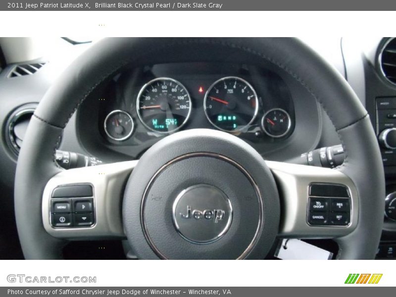Brilliant Black Crystal Pearl / Dark Slate Gray 2011 Jeep Patriot Latitude X