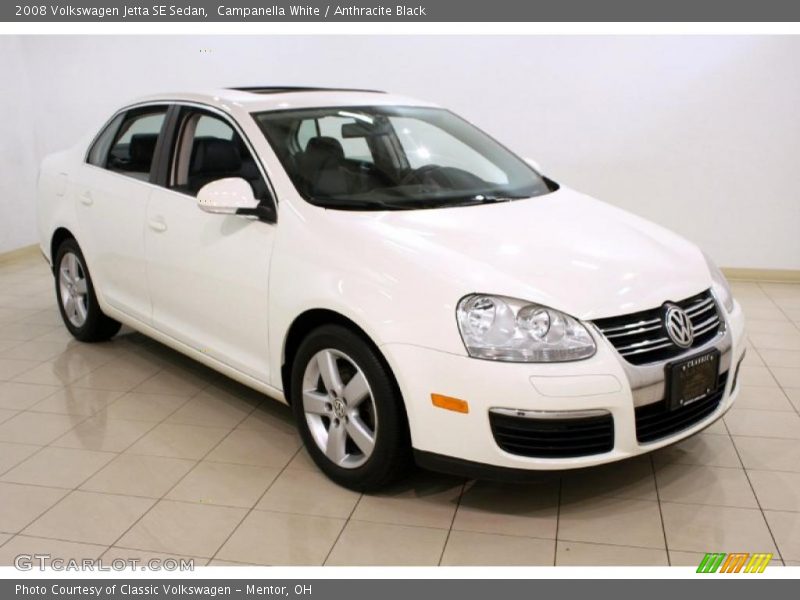 Campanella White / Anthracite Black 2008 Volkswagen Jetta SE Sedan