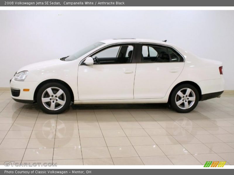 Campanella White / Anthracite Black 2008 Volkswagen Jetta SE Sedan